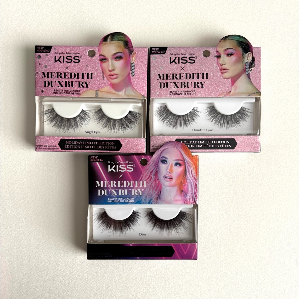 KISS x Meredith Duxbury Holiday Limited Edition Eyelashes Set, 3 pairs